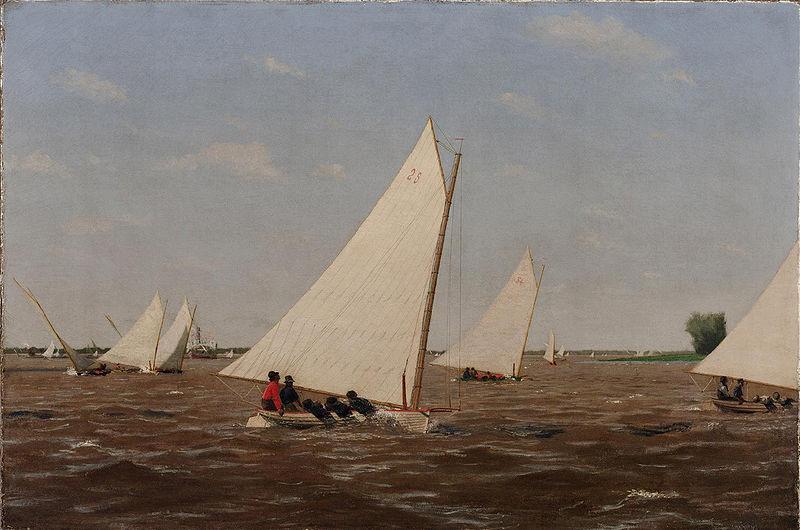 Thomas Eakins Sailboats Racing on the Delaware oil painting image